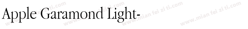 Apple Garamond Light字体转换